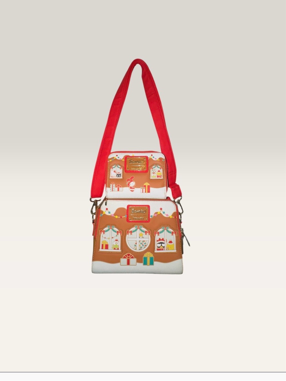 Loungefly x Sanrio Gingerbread House Crossbody Bag & Wallet Set NWOT - Picture 2 of 2